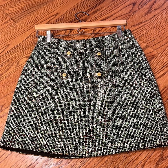 Women’s Green Printed Skirt Size 8 - Picture 2 of 4